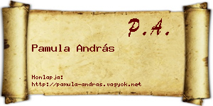 Pamula András névjegykártya